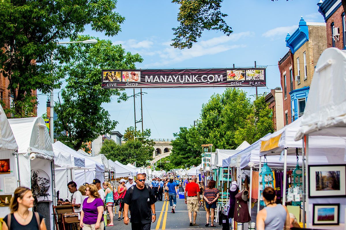 Manayunk shopping district in Philadelphia