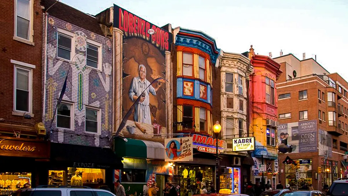 South Street shopping district in Philadelphia