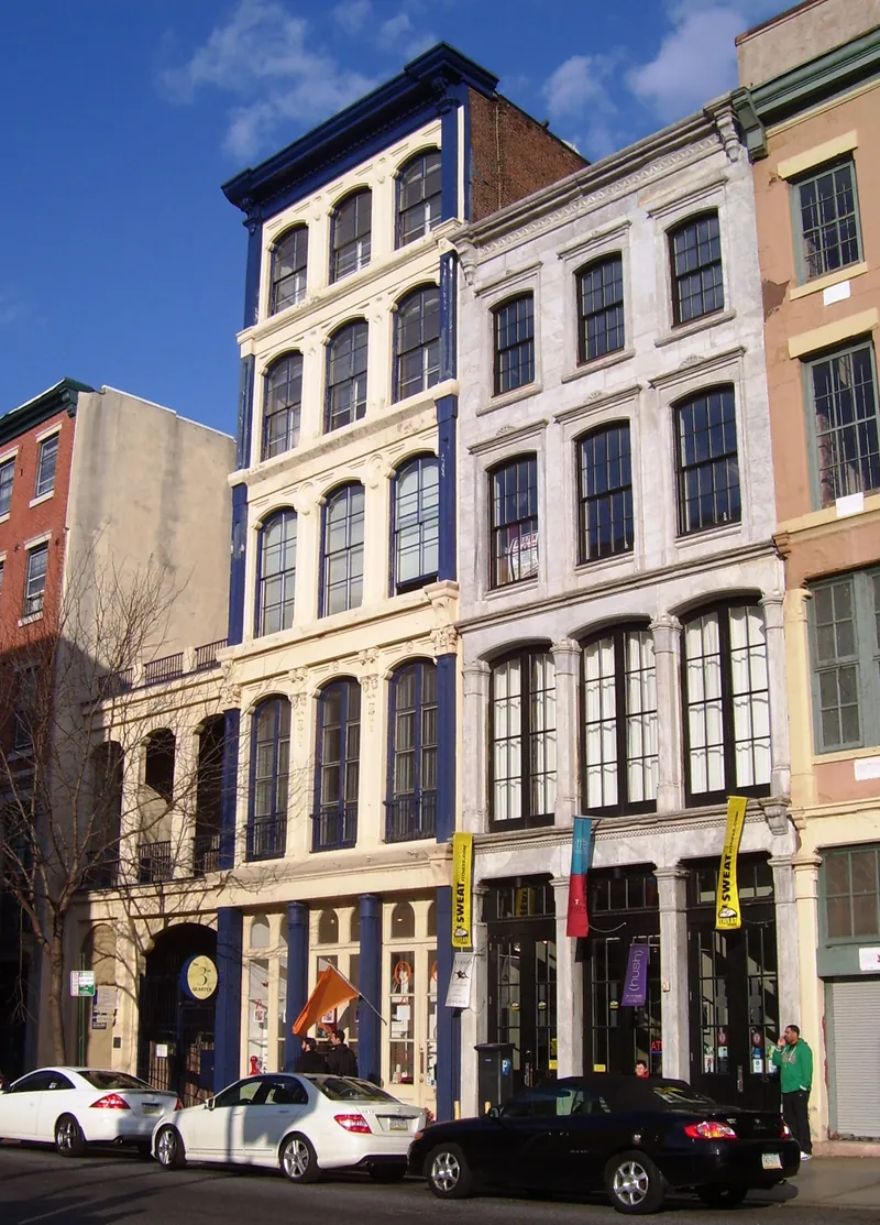 Row of tall 19th-century storefront buildings on North 3rd Street, Old City